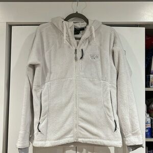 Mountain Hardwear Monkey Fleece Jacket  white size medium‎ hooded